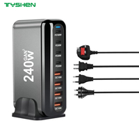 GaN 260W Desktop Charger Station PD100W For MacBook Laptop Us/EU/Au/Kr Fast Charger