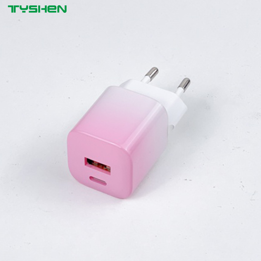 35W Gradient Pink EU/CN/US/UK/KR Plug Mini Charger