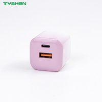35W US Plug Mini Fast Charger with Dual Port USB&C Charger