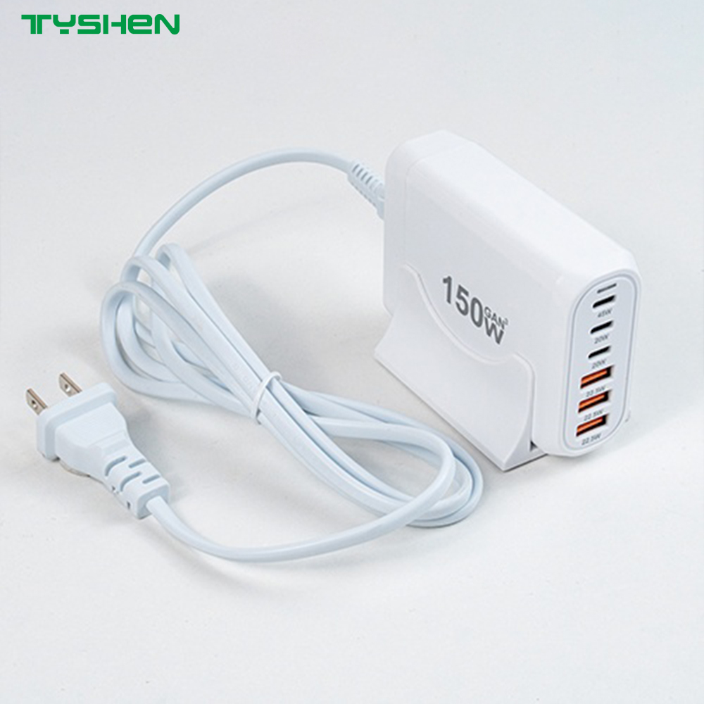 120W 6-Port Fast Charging Station phone/laptop Charger Desktop US/EU/AU/KR Fast Charger