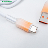 100W Transparent Braided USB-C to USB-C Fast Charging Cable