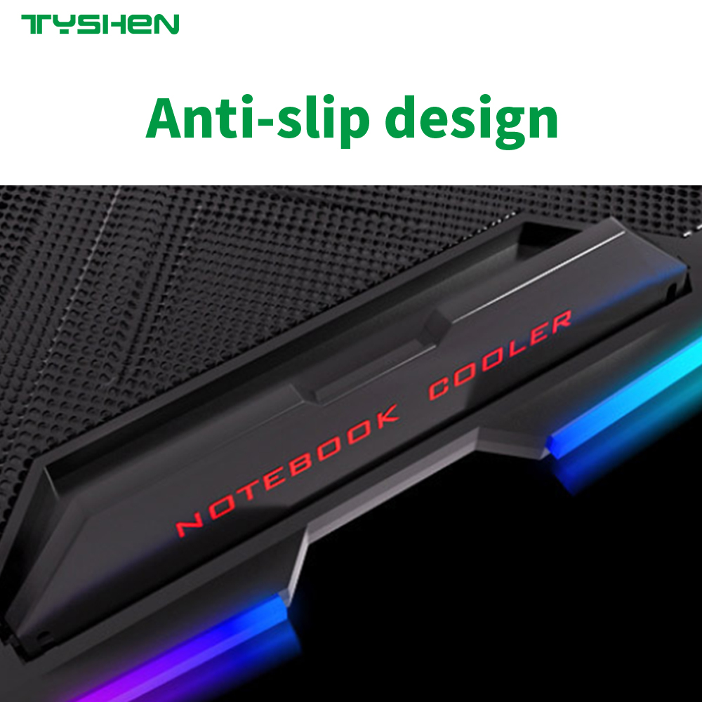 RGB Gaming Laptop Cooler with RGB Lights and Dual USB Ports