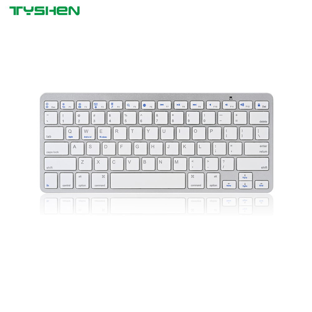 Dual Mode Round Keycaps Wireless Keyboard Bluetooth 2.4G with Stand Slim