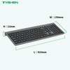 USB Wired 108 Keys Full Size Office Keyboard for Computer Desktop