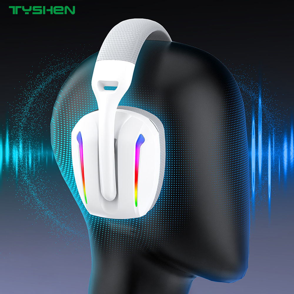 RGB Wireless Headset 5.1 Audio Bluetooth Headphones With Detachable Noise Cancelling Microphone