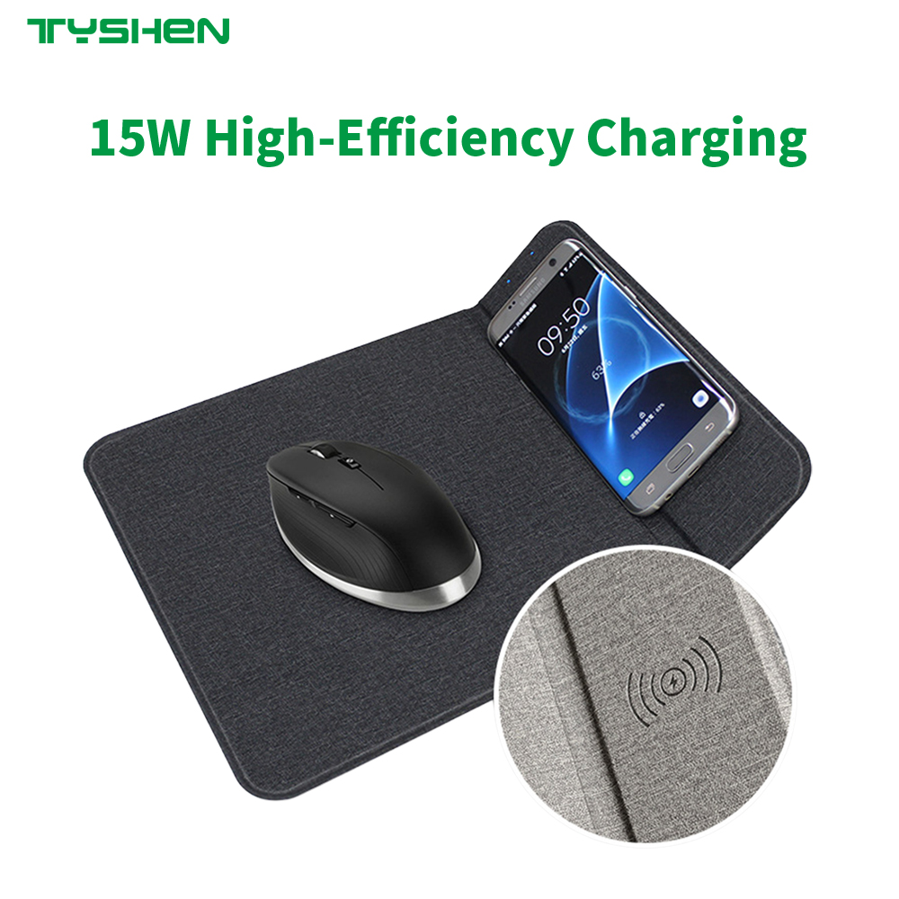 Multifunctional 15W Wireless Charging Mouse Pad with Foldable Stand and Custom Logo