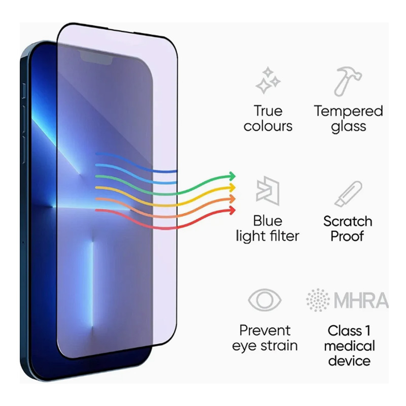 Factory Supply Anti Blue Light Tempered Glass Screen Protector for iPhone 17 Air Eye Protection 2.5D