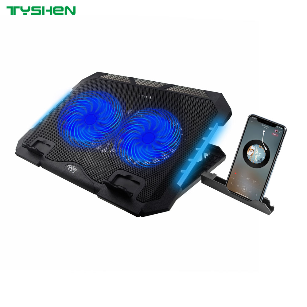 Roller Speed Control 2 Fan RGB USB Laptop Cooling Stand