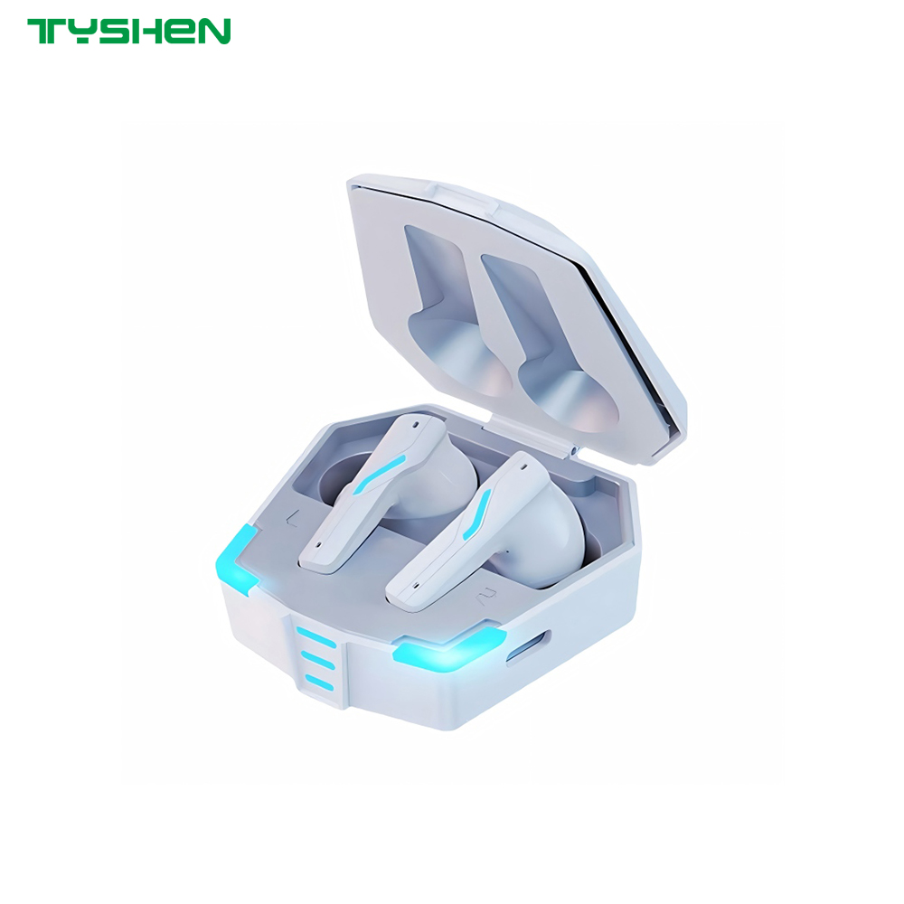 TWS Wireless Headset with Gaming Style Charging Case Bluetooth 6.0 Audio