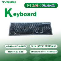 OEM Dual Mode 2.4G Bluetooth Office Desktop Laptop Tablet Typing Keyboard Factory