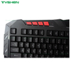 OEM One Color led light Rainbow Gaming Keyboard usb gamer wired Backlighted computer keyboards with PVC Braided cable
