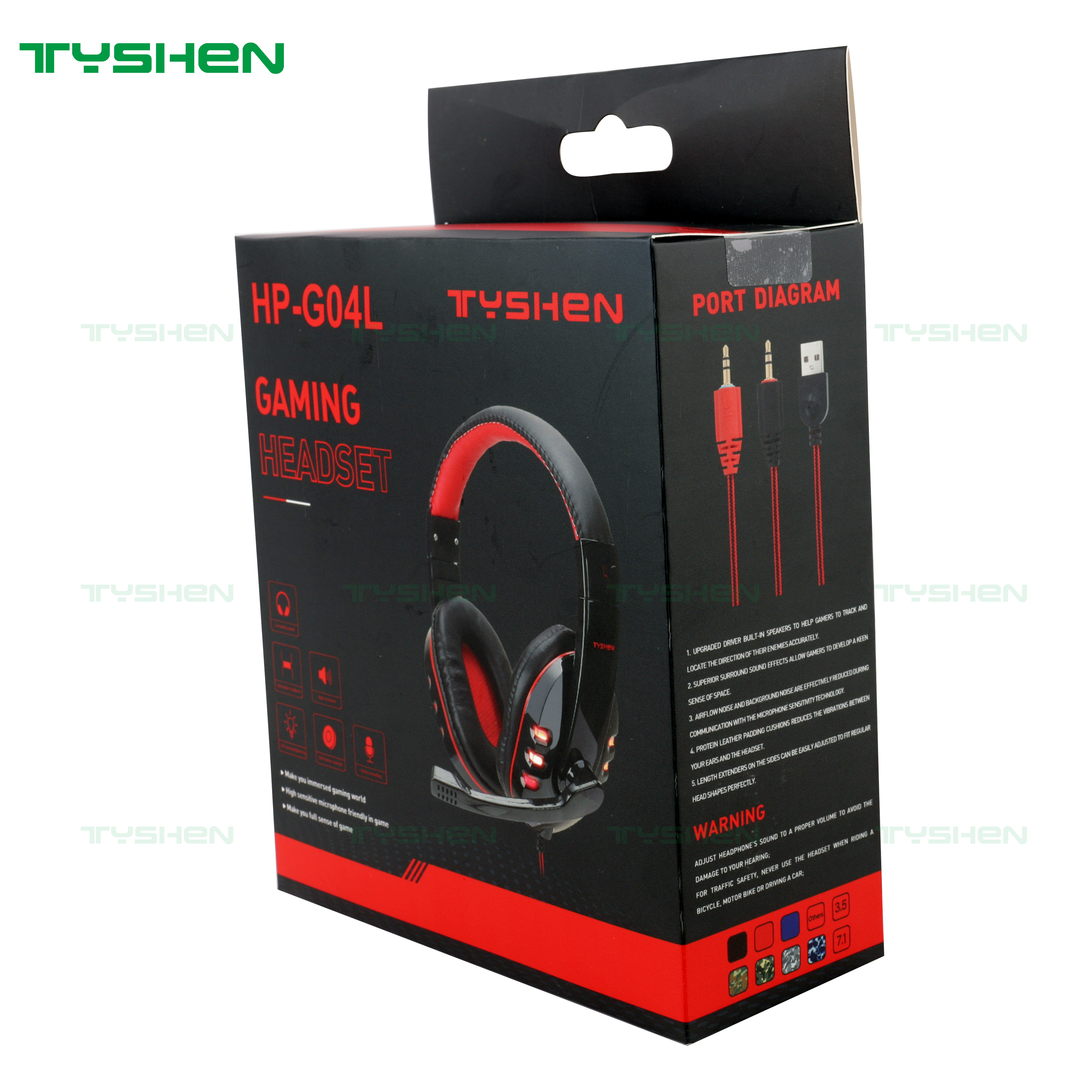 Computer Gaming Headset,LED Lighting,Low MOQ:30 Pcs,In Stock,Black&Blue Color