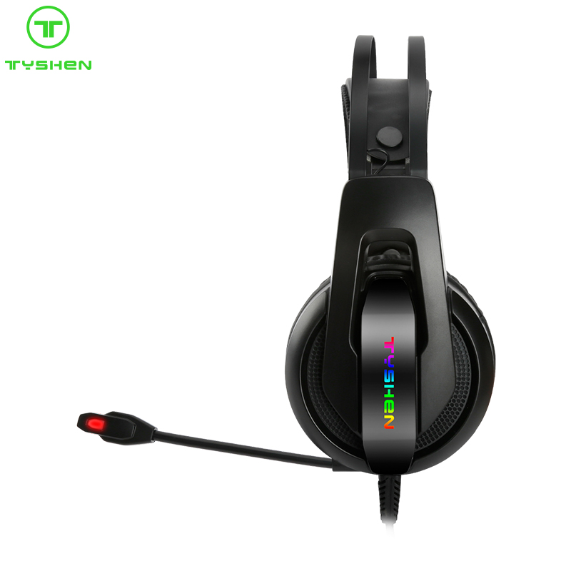 New Model for Noise Cancelling Computer Gaming Headset Phone USB Headset with Mic Adjustable RGB Gaming Headphone Laptop