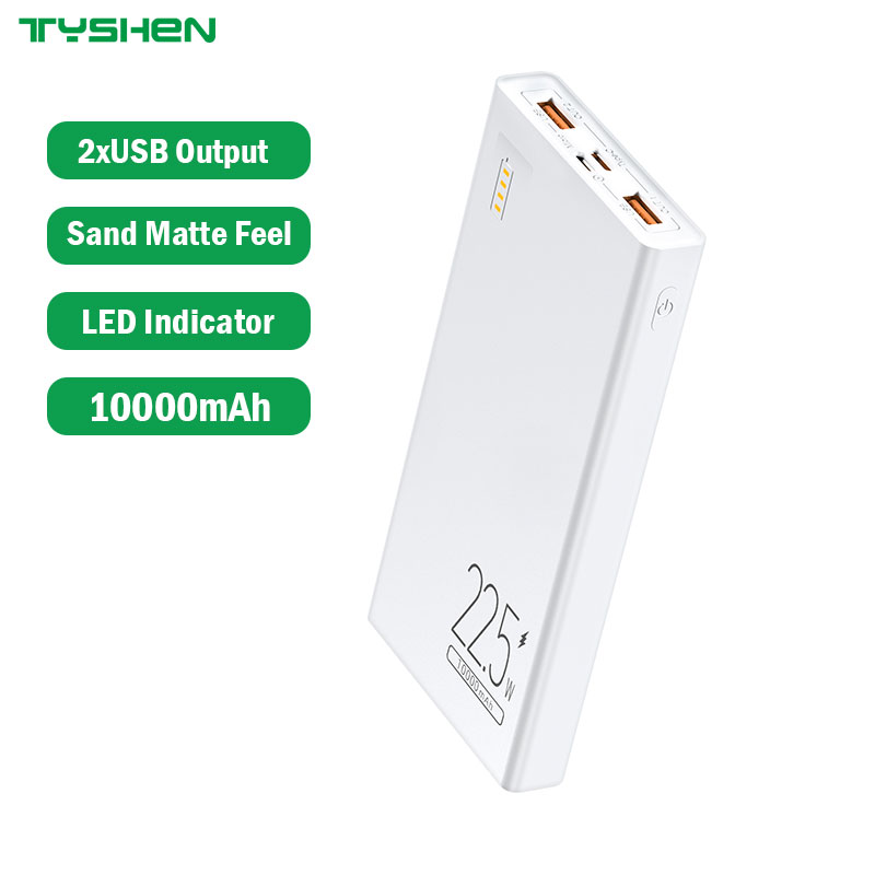 Quick Charge Power Bank 10000mAh, Micro&Type-C Input, USB&Type-C Output