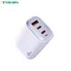 65W 3 Port USB-C Fast PD Wall Charger for Laptop/Phone EU/US/KR/Th/UK/IN/AU Plug