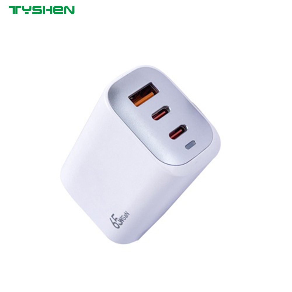 65W 3 Port USB-C Fast PD Wall Charger for Laptop/Phone EU/US/KR/Th/UK/IN/AU Plug