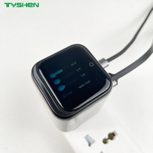 Changeable Plug 70W Display Charger with Retractable Cable GaN Phone Charger