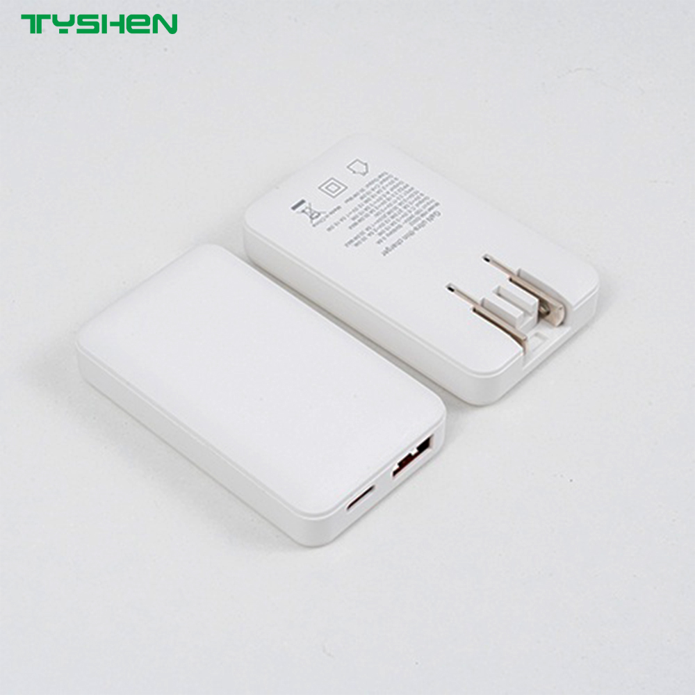 20W PD Dual Port Ultra Slim US Foldable Swappable Plug Charger OEM