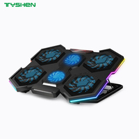 RGB Gaming Cooling Pad with 6 Fans and RGB Light Bars