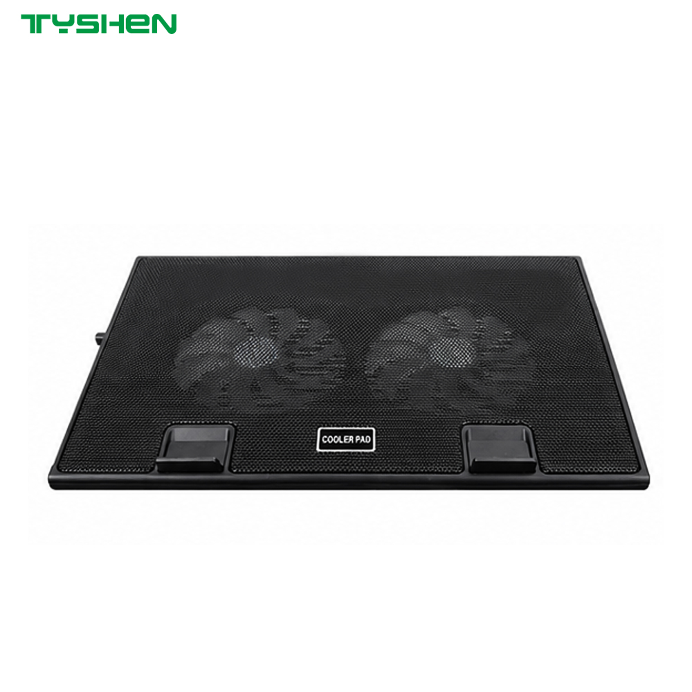 Dual Fan Laptop Cooling Pad with USB Ports and LED Lights