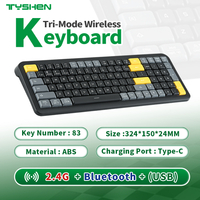 Tri-Mode Wireless Mini Keyboard OEM Supplier Bluetooth 2.4G Rechargeable Compact Design