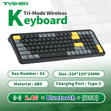 Tri-Mode Wireless Mini Keyboard OEM Supplier Bluetooth 2.4G Rechargeable Compact Design