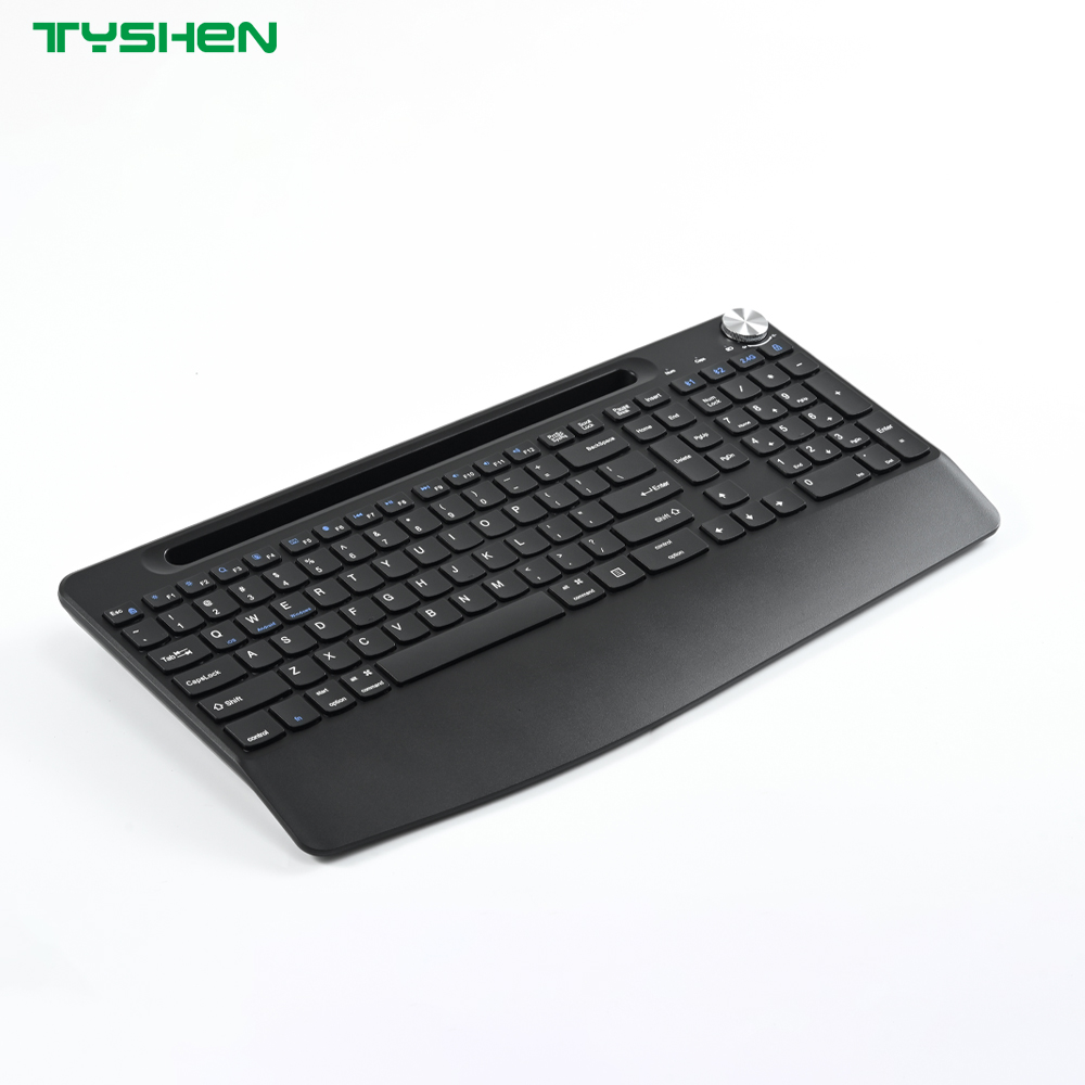 Wireless 108 Keys Full Size Office Keyboard with Bluetooth 2.4G Rechargeable