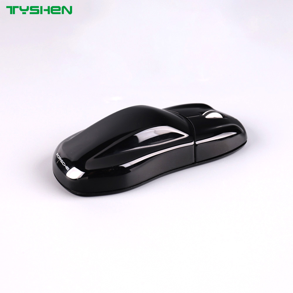 2.4G Wireless Car Shape Mouse Silent Click USB Optical Mouse Black OEM