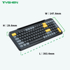 OEM RGB Backlit 99 Keys Tri-Mode Wireless Keyboard with Bluetooth