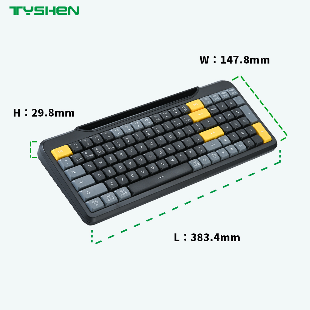 OEM RGB Backlit 99 Keys Tri-Mode Wireless Keyboard with Bluetooth