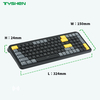 2.4G Wireless 83 Keys Scissor Office Keyboard with USB Receiver Battery