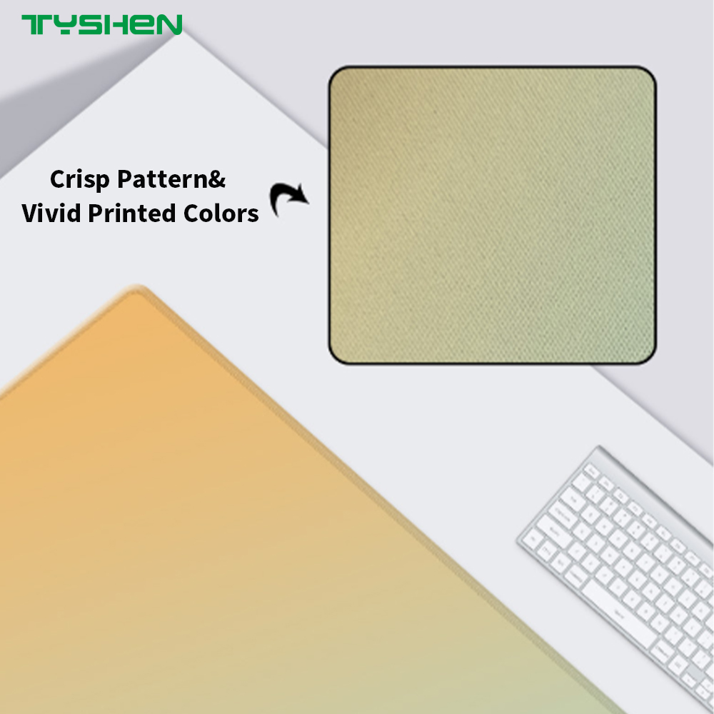 Gradient Mouse Pad with Stitched Edge and Anti-Slip Rubber Base Custom Size