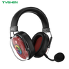 Bluetooth 6.0 2.4G Wireless RGB Gaming Headset Foldable Mic Low Latency
