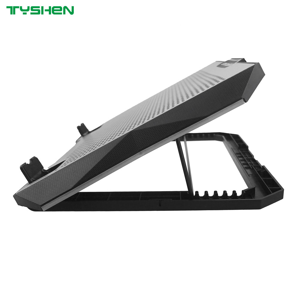 5-Fan Adjustable Laptop Cooling Fan with Phone Holder & Dual USB