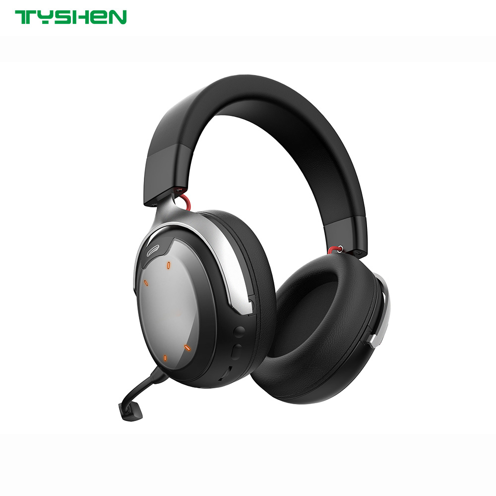 HiFi Bass RGB Wireless Gaming Headset 2.4G Bluetooth Wired Detachable Microphone OEM