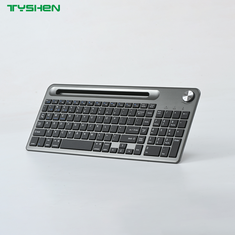 Wireless Keyboard with Multi-Device Control and Control Knob