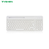Retro Round Keycap Wireless Keyboard Multi-Device Bluetooth Full Size