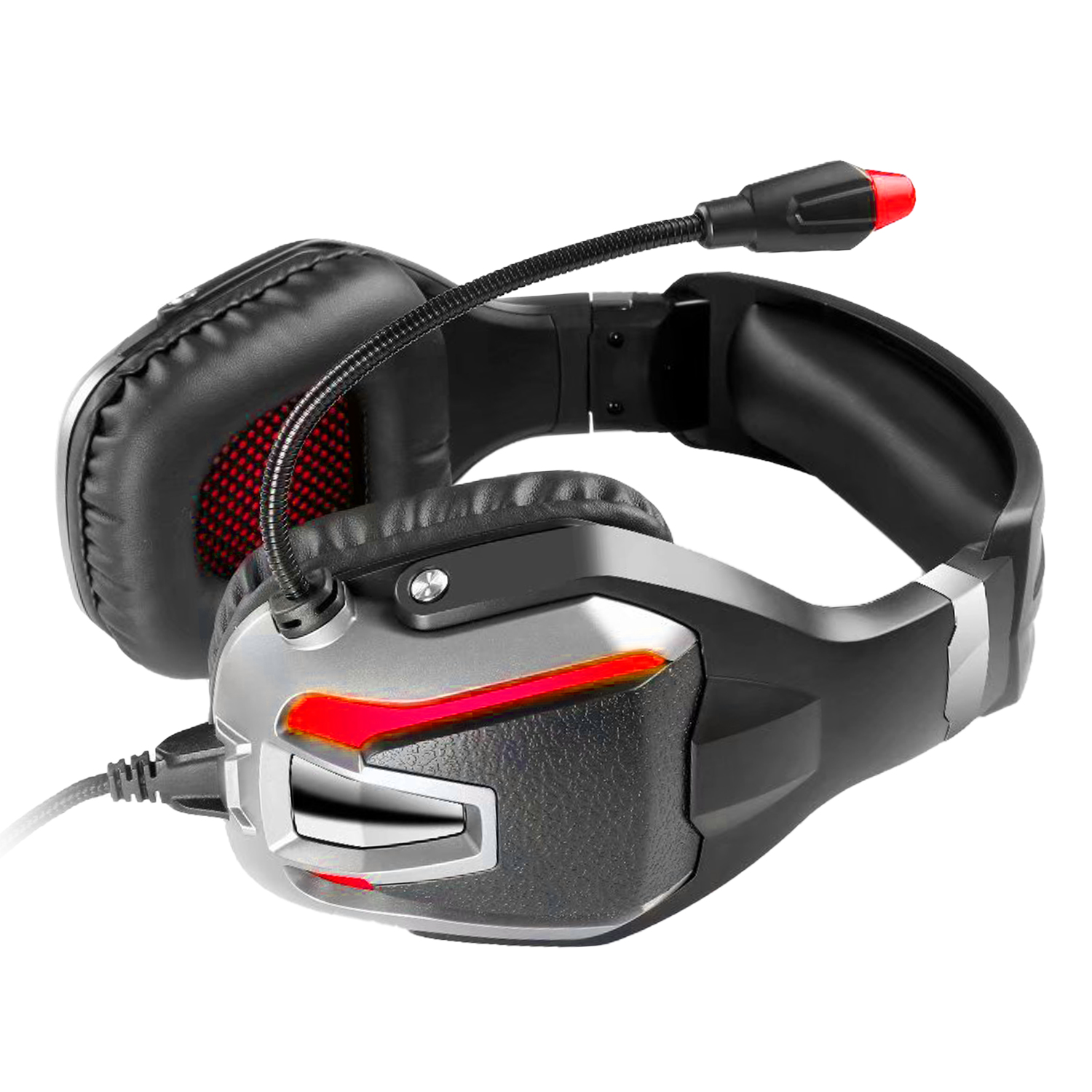 Fashion Virtual 7.1 Gaming Headphone USB LED Professional Recording Studio Cheap USB Headset with Microphone USB Plug for PC PS4