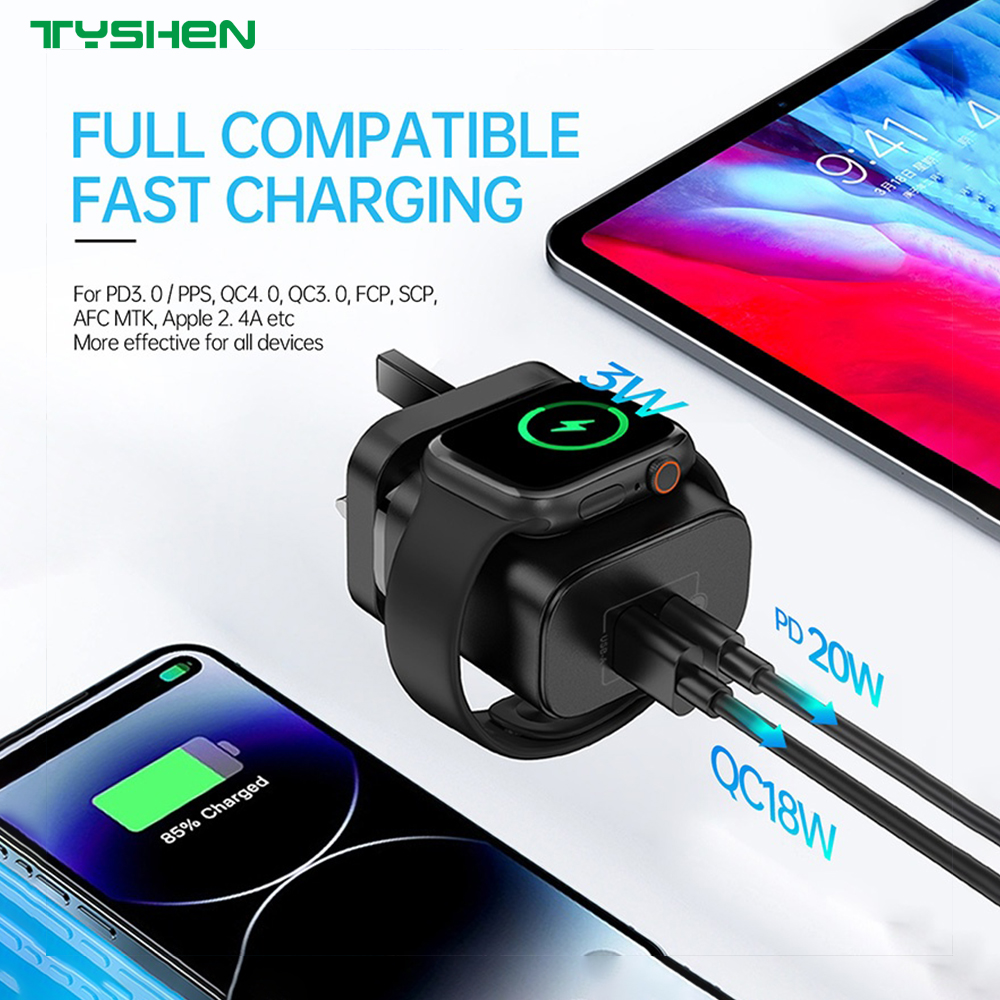 23W/30W 3-in-1 Ap/ple Watch Wireless Charging Gallium Nitride Fast Charger