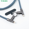 60W USB-C to USB-C Braided Phone Strap Fast Charging Data Cable