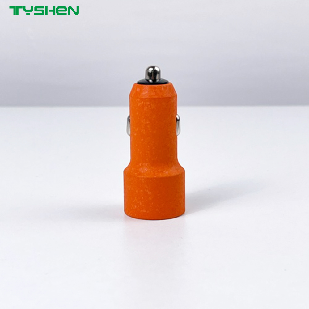 55W USB-C USB-A Fast Car Charger Zinc Alloy Crack Design Adapter