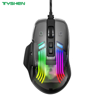 Transparent Gaming Mouse,Crystal Gaming Mouse 7200 DPI
