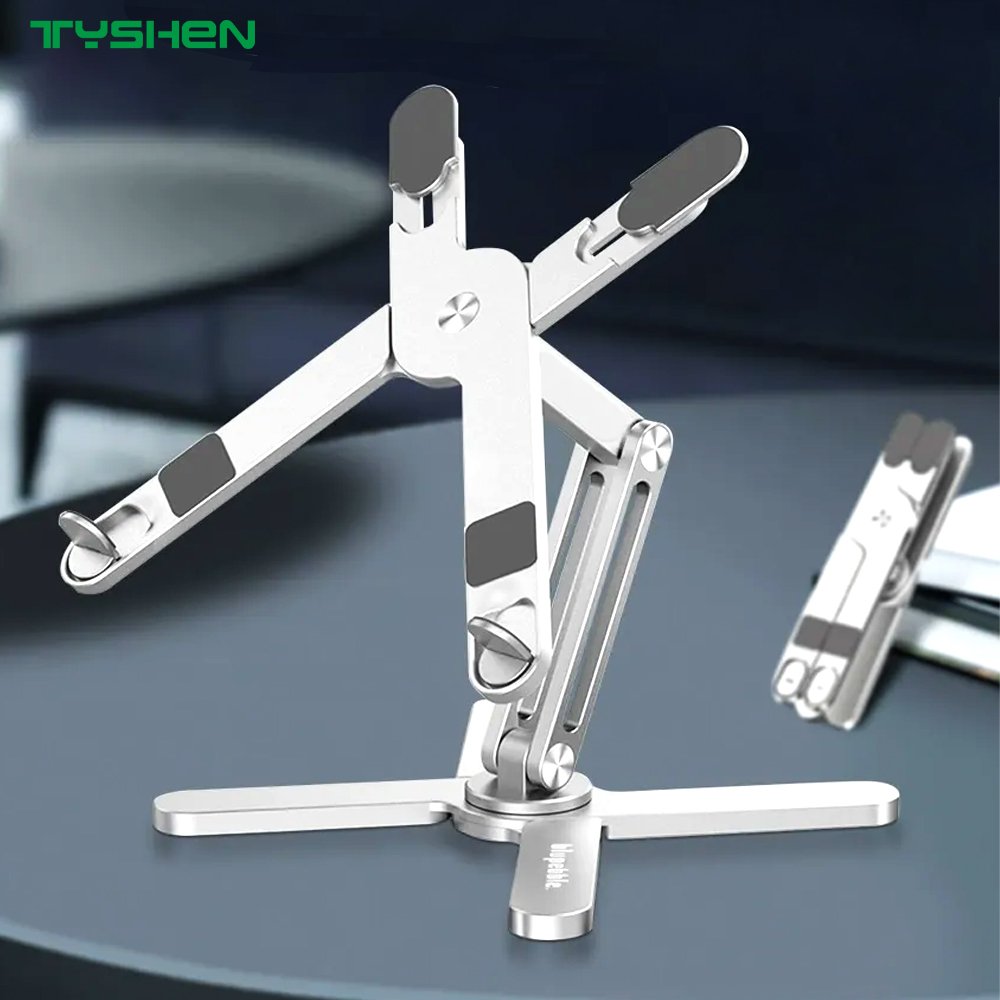 360° Rotating Aluminum Laptop Stand with Adjustable Height