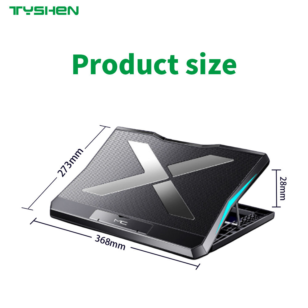 Gaming Laptop Cooling Pad with 6 Fans and Adjustable Stand
