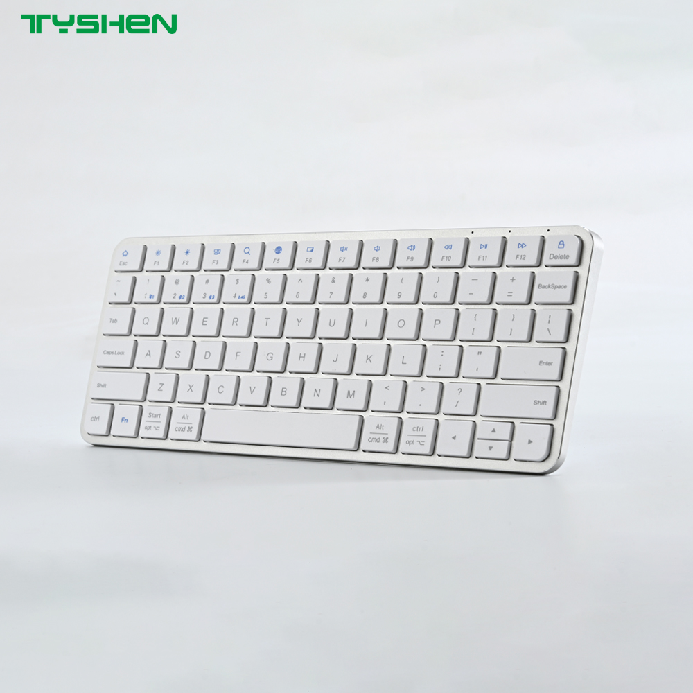 Ultra Thin 78 Keys Wireless Aluminum Keyboard for Tablet Laptop Office