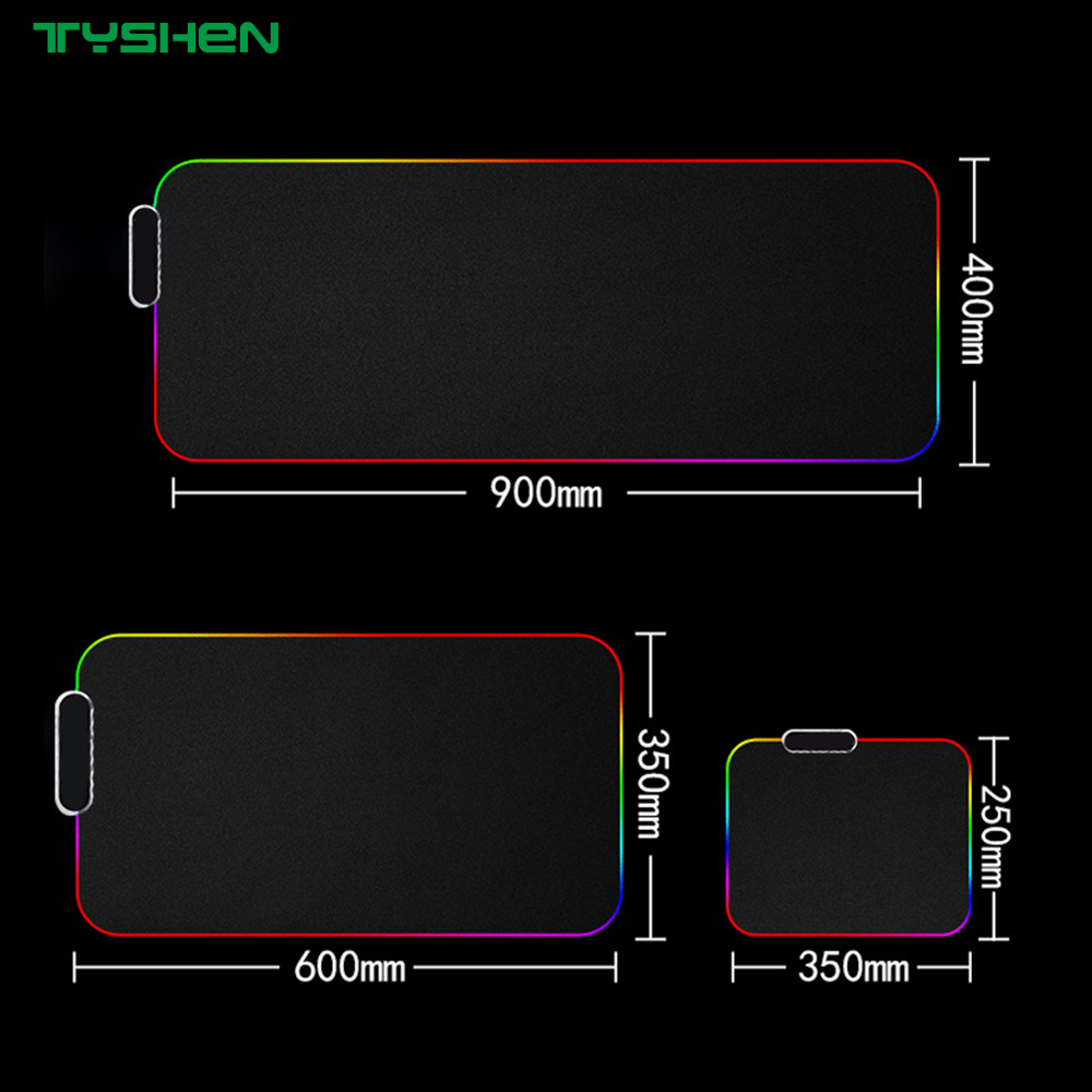 Waterproof RGB Gaming Mouse Pad with 19 Lighting Modes and Custom Logo
