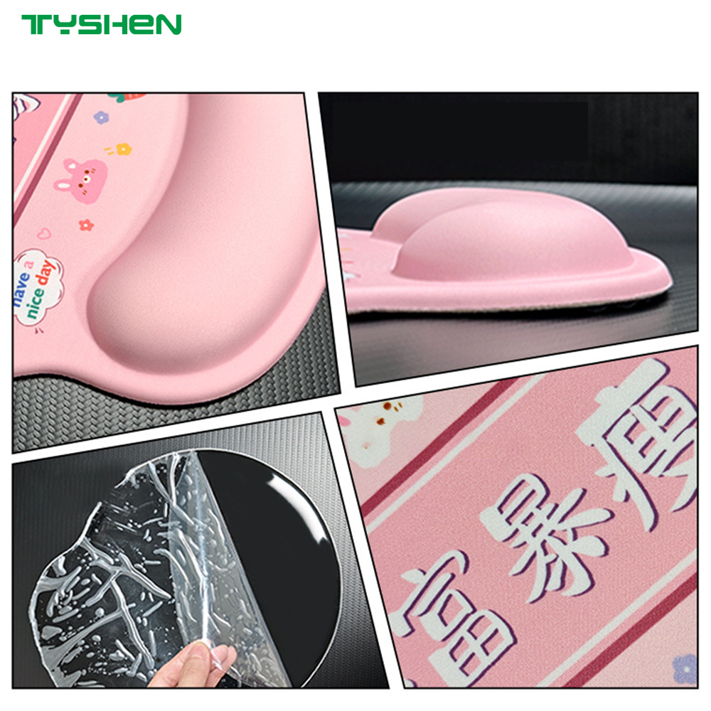 Ergonomic Wrist Rest Mouse Pad with Cloth Surface and Anti-Slip Base