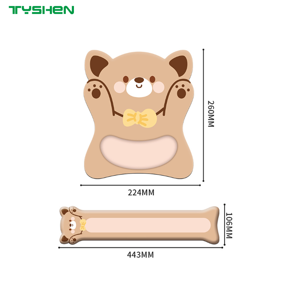 Irregular Shaped Cartoon Mouse Pad with Wrist Support and Custom Logo Printing