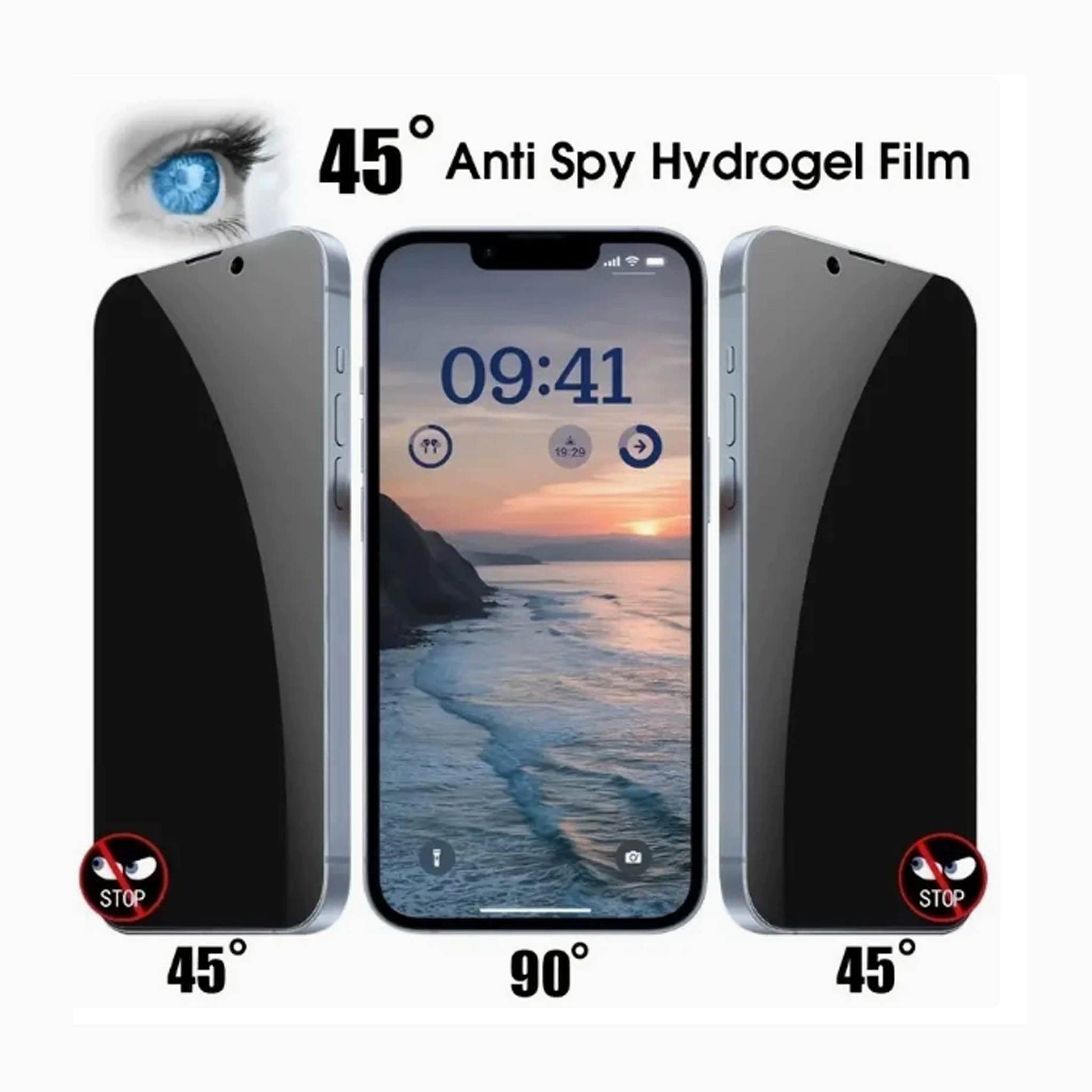Privacy Screen Protector iPhone 16 Pro 17 17 Pro Anti Spy 28 Degree Full Protection Glass