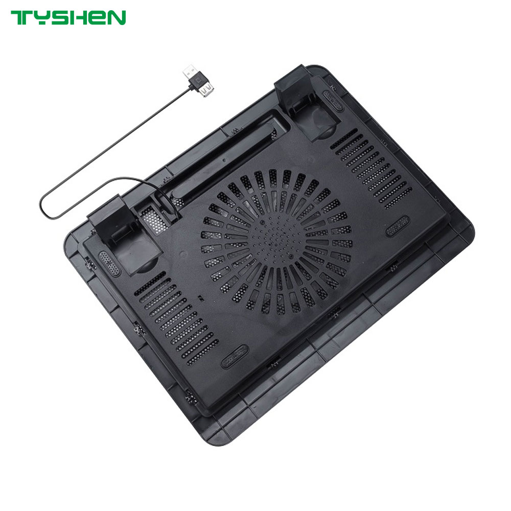 Ultra-Quiet Laptop Cooler with Blue LED Fan for Effective Heat Dissipation